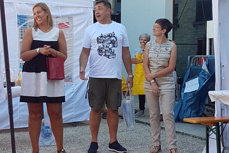2019 Fira pranzo gemelli Sindaca e Bucci di Podborany.jpg