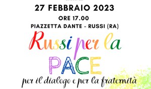 A Russi un presidio per la Pace sotto i portici della sede municipale a un anno dall'inizio della guerra in Ucraina