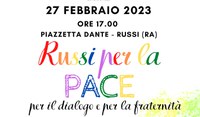 A Russi un presidio per la Pace sotto i portici della sede municipale a un anno dall'inizio della guerra in Ucraina