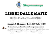 Tre seminari a tema legalità per concludere le attività del progetto “Liberi dalle Mafie”